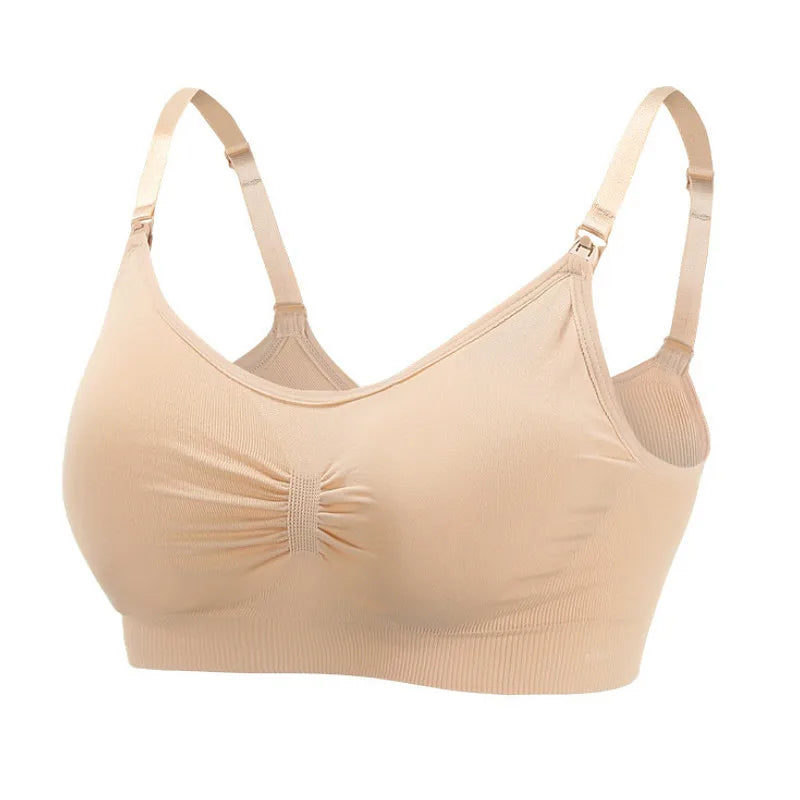 Wireless Front Open Nursing Bra Soft Lace Breathable Seamless